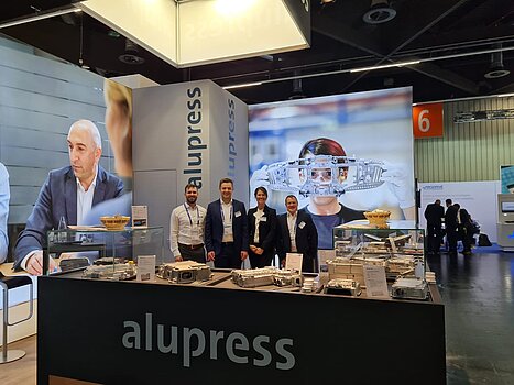 Experts from Alupress at the booth at PCIM Europe 2024