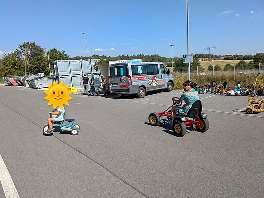 The play mobile at the summer party in Hildburghausen