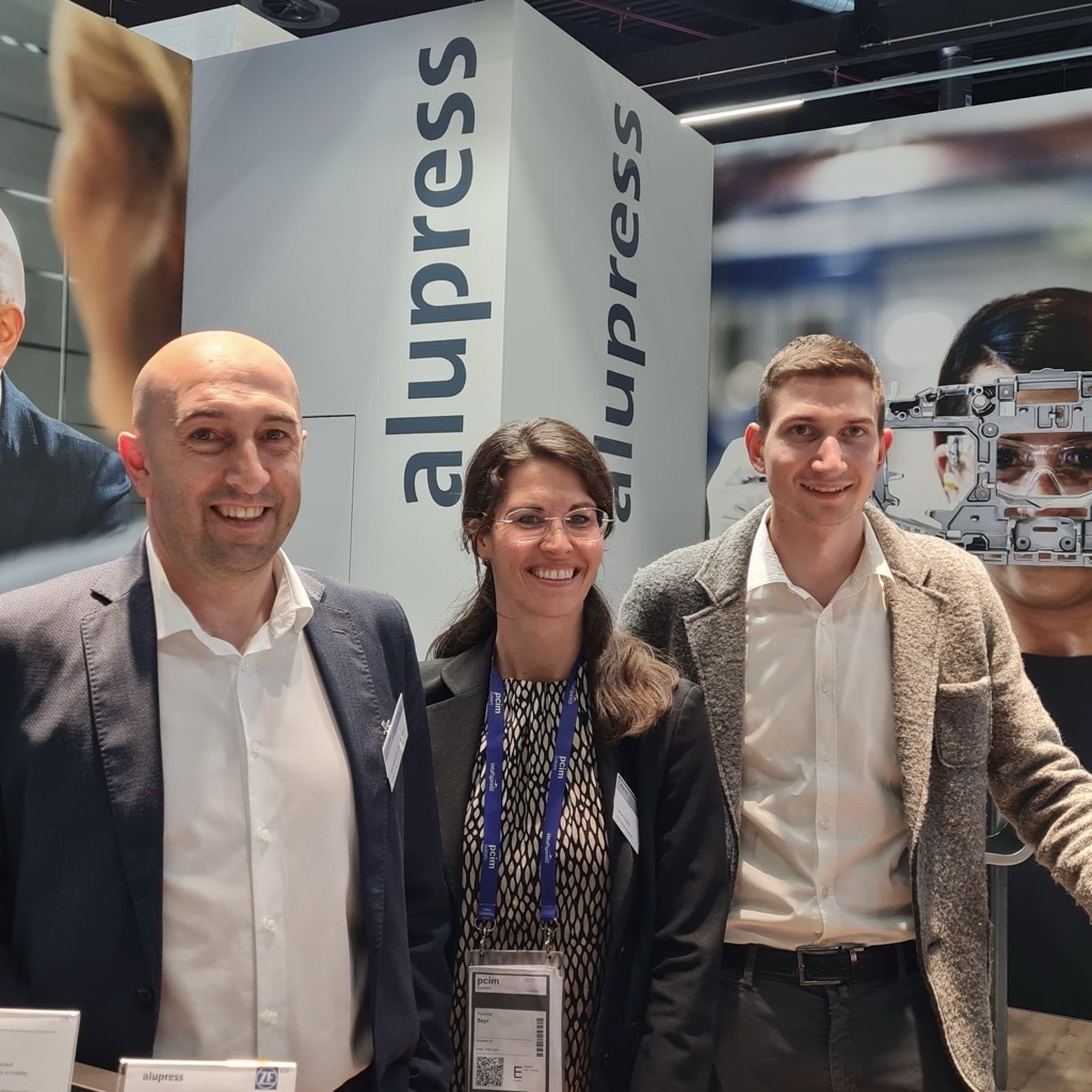 Experts from Alupress at the booth at PCIM Europe 2024